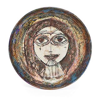 BEATRICE WOOD Plate with portrait