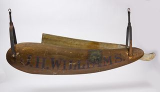 Exceptional Large Straight Razor Sign