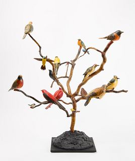 Carved Bird Tree