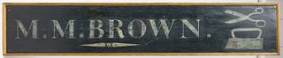 M. M. Brown Tailor Trade Sign