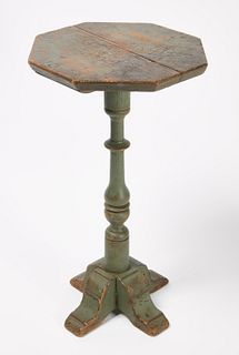 Armand LaMontagne - Green Painted Candle Stand