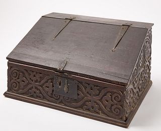 Early Carved Bible Box