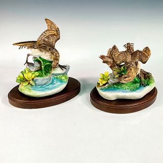 4pc Cybis Figurines with Bases, Solitary Sandpipers
