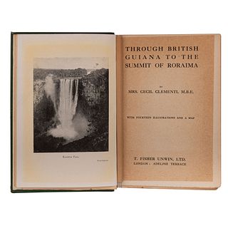 Clementi, Cecil. Through British Guiana to the Summit of Roraima. London: T. Fisher Unwin, 1920. 14 láminas y mapa