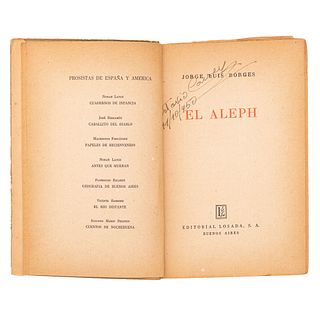 Borges, Jorge Luis. El Aleph. Buenos Aires: Editorial Losada, 1949. Primera edición.