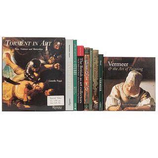 Lote de Libros sobre Pintores.  Varios formatos. Titulo: Vermeer / Rubens´s Landscapes / Dutch Painters / Vermeer & th... Pzs 9