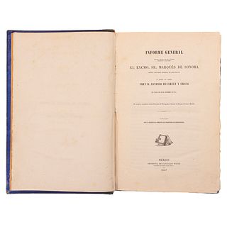 Gálvez, José (Marqués de Sonora). Informe Gral, que en Virtud de Real Orden Instruyó y Entregó al Virrey Antonio Bucarely. México, 1867