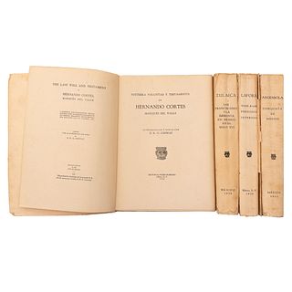Colección Editorial Pedro Robredo. Conquista de México, Relacion de los Presidios, La Imprenta en México... México: 1939 - 40. Piezas:4