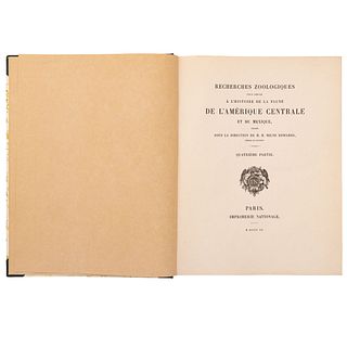 Vaillant, Léon Louis - Bocourt, Marie Firmin. Recherches Zoologiques... Faune du Mexique. Études sur les Poissons. Paris, 1915. 20 láms