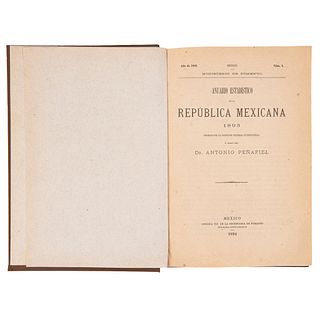 Ministerio de Fomento. Anuario Estadístico de la República Mexicana 1893. México: Oficina Tip. de la Secretaría de Fomento, 1894.
