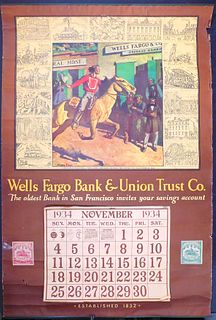Wells Fargo National Bank Maynard Dixon Calendar