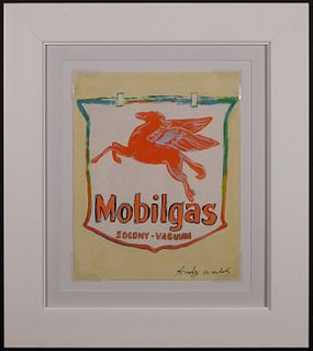 Andy Warhol (Attributed): Mobil gas - Logo