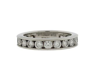 Tiffany &amp; Co. Platinum Diamond Wedding Band Ring