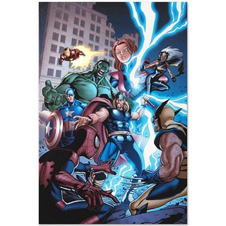 Marvel Comics "Marvel Adventures: The Avengers #31" Numbered Limited Edition Giclee on Canvas by Salva Espin with COA.