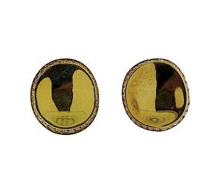 Robert Lee Morris Gold Diamond Earrings