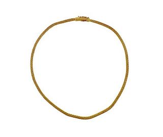 Lalaounis 18k Gold Woven Link Chain Necklace