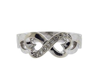 Tiffany &amp; Co. Paloma Picasso 18K Gold Diamond Loving Heart Ring