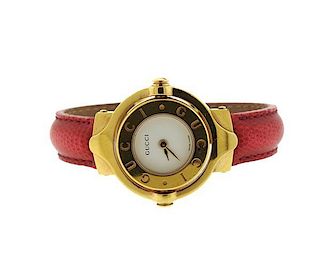 Gucci  Reversible G Lady&#39;s Leather Bracelet Watch