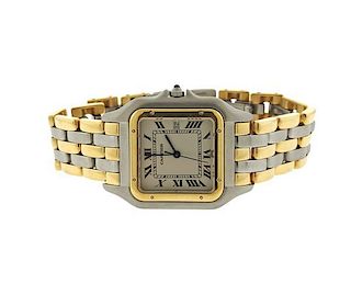 Cartier Panthere Jumbo Stainless Steel Gold Quartz Watch