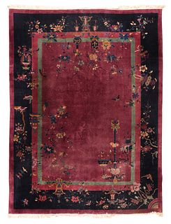 Antique Chinese Rug 8'10" x 11'4" (2.69 x 3.45 M)