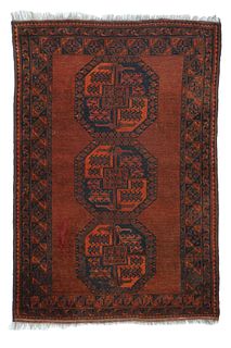 Vintage Afgan Wool Rug 3'9" x 5'5" (1.14 x 1.65 M)