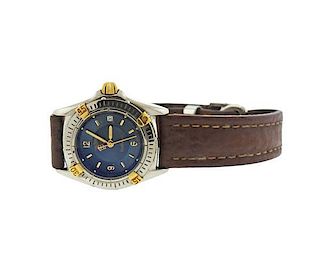 Breitling Callistino Two Tone Leather Strap Watch