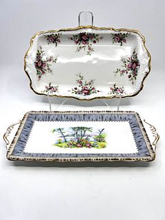 Two Royal Albert Porcelain Sandwich/cake trays