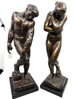 Pair of large Ceramic S.Eylanbekov Figurines 1992