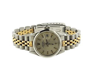 Rolex Oyster Perpetual Datejust 14k Gold Stainless Steel Watch