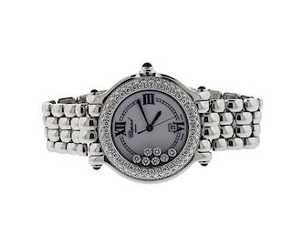 Chopard Happy Sport Diamond Stainless Steel Watch