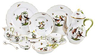 104 Piece Herend "Rothschild Bird" Porcelain Dinnerware