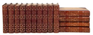 14 Volumes, Two Leatherbound World Literature Sets