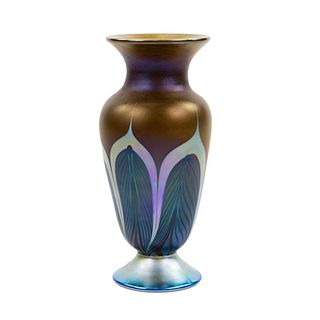 Carl Radke Hand Blown Lustre Glass Vase