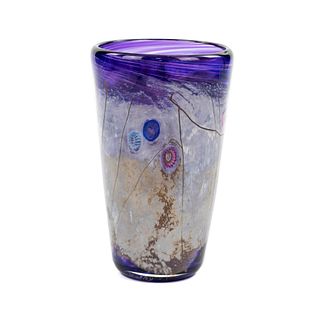 Paul Allen Counts Art Glass Flower Vase