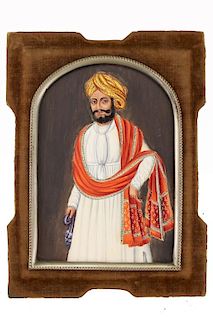 20th C. Painting of Indian Man