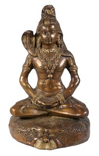 Bronzed Seated Shiva 