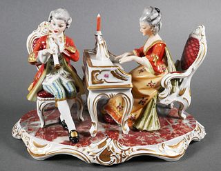 LIBERACE Dresden Porcelain Figural Group
