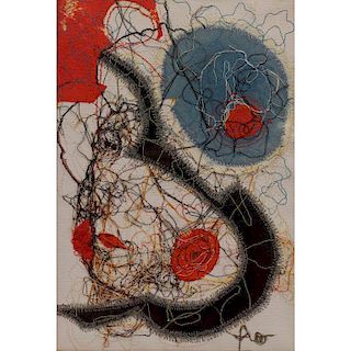 Signed Faro, "Mademoiselle X" Abstract
