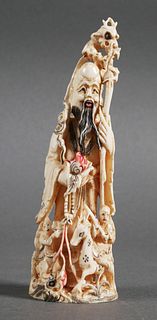 Antique Chinese Figural Ivory Carving