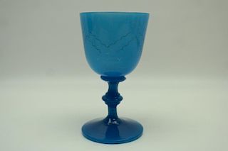 French Opaline Glass Goblet