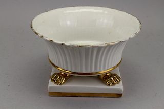 Signed Antique Porcelain Footed Compote