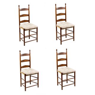 (4) Set Maple Shaker Ladder Back Chairs