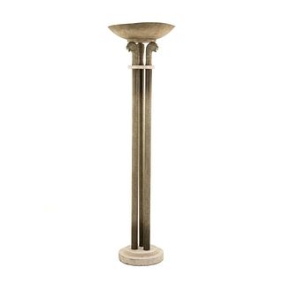 Maitland Smith Lions Torchiere Neoclassical Floor Lamp