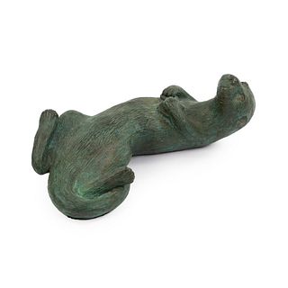 James Siebert Swimming Otter Bronze Sculpture