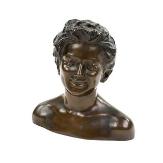 Antonio Ugo 'Mezzobusto di Ragazzo' Bronze Bust