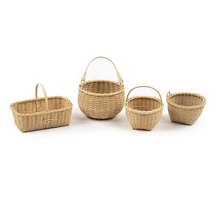 (4) Nathan Taylor Assorted Miniature Baskets
