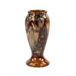 1930s Brush-McCoy Blended Brown Onyx Ceramic Vase