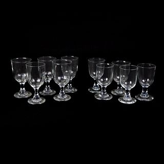 (10) Set of Ten Glass Water Goblets