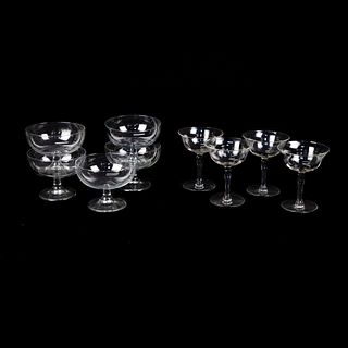 (9) Vintage Sherbet and Champagne Coupe Glasses