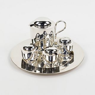 (5) Vivianna Bulow-Hube for Dansk Silverplate Tea Set